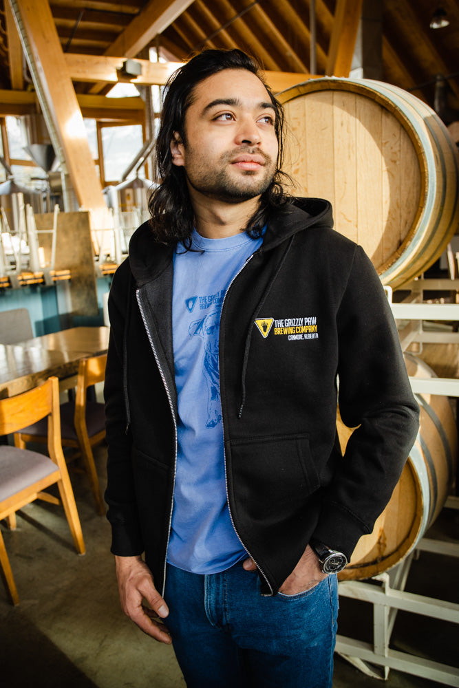 Black Zip Hoodie - With Logo
