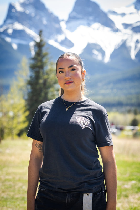 Black Growling Bear Tee