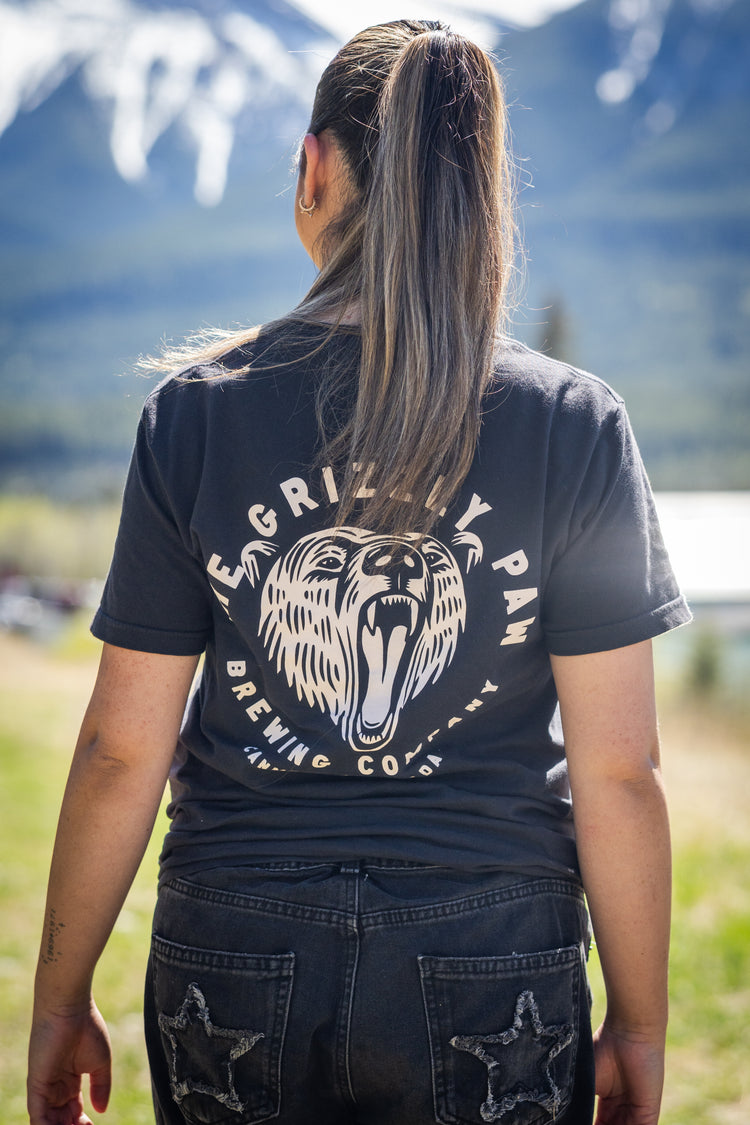 Black Growling Bear Tee