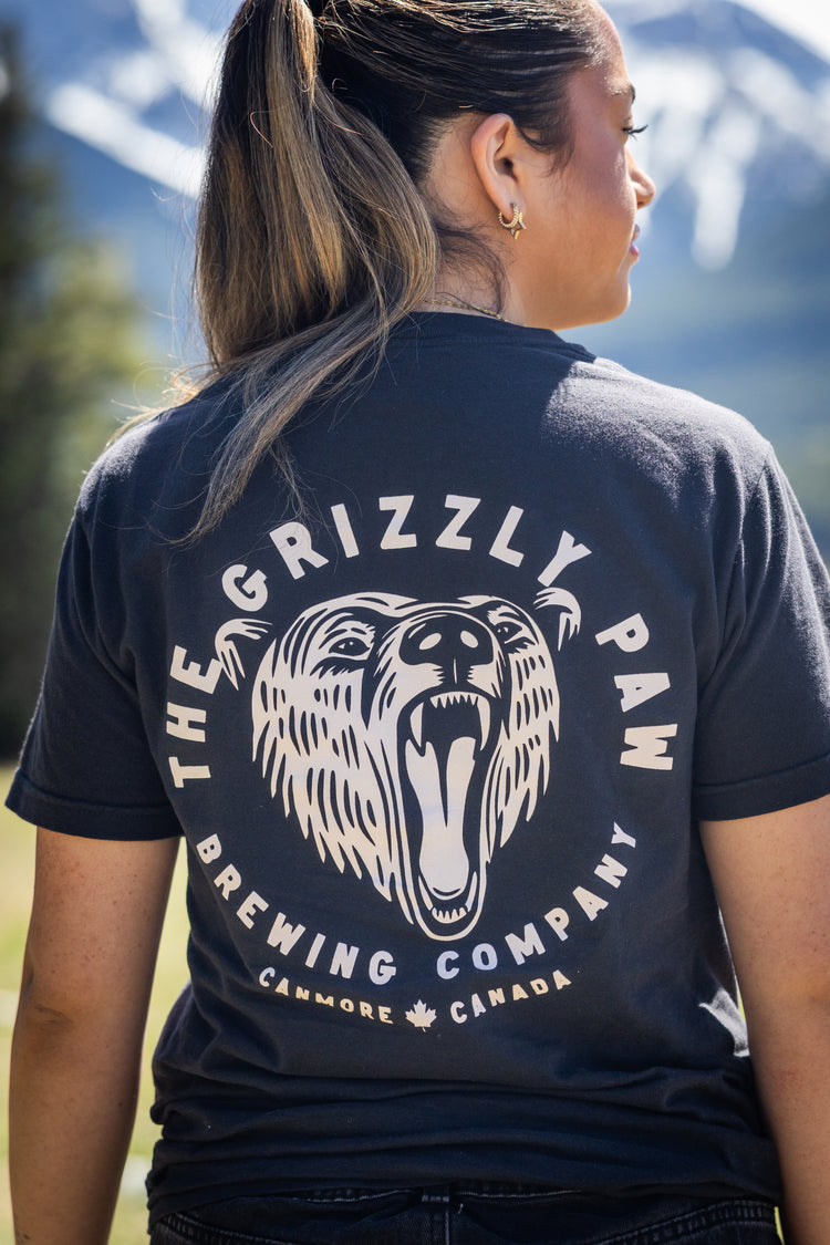 Black Growling Bear Tee